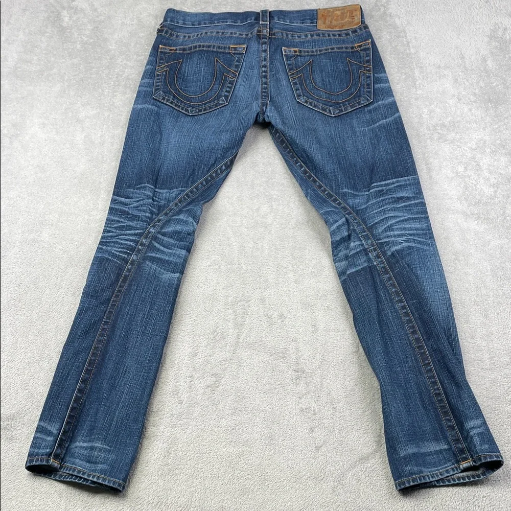 True Religion 34x33 Men's Blue Jeans 112790 Made in USA‎ Y2K Vintage RARE